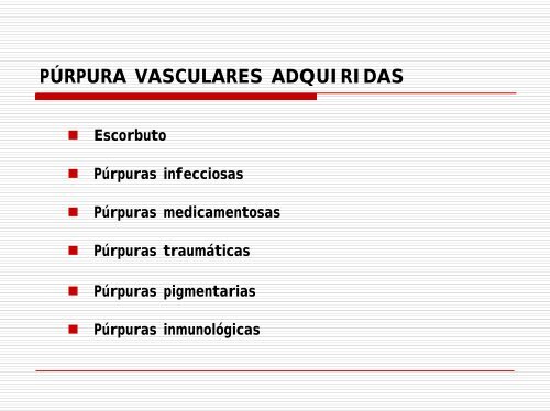 DIAGNOSTICO DIFERENCIAL DE LAS PURPURAS - AsociaciÃ³n ...