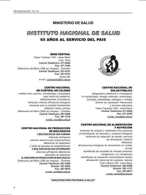 2DA REVISTA - Instituto Nacional de Salud