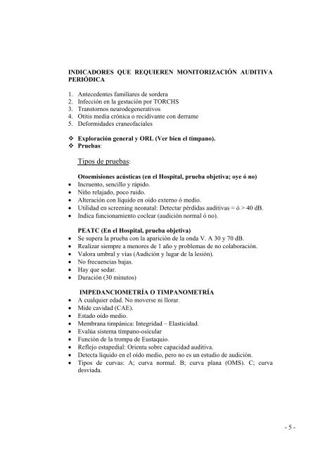 hipoacusia: manejo en la consulta pediatrica - AsociaciÃ³n Vasca de ...