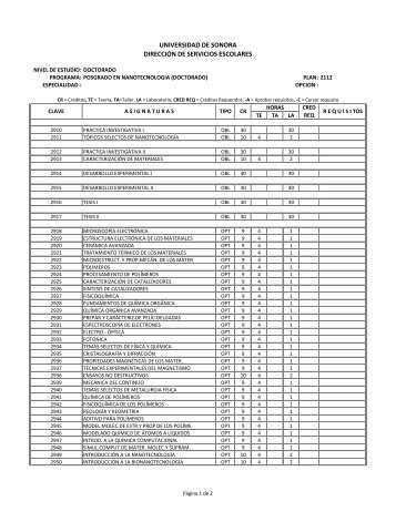 universidad de sonora dirección de servicios escolares