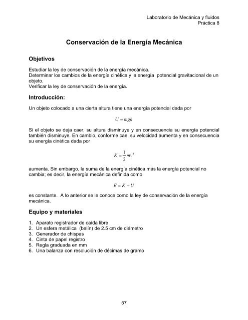 Conservación de la Energía Mecánica