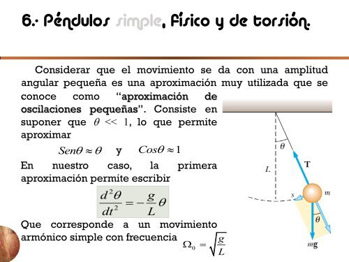 Material correspondiente al tema 5 "Oscilaciones" - Página personal ...