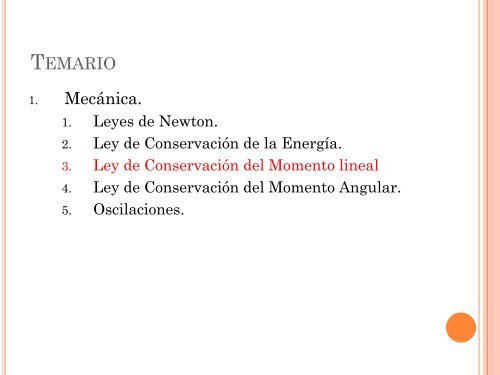 Tema 3: Conservación del momento lineal - Página personal de ...