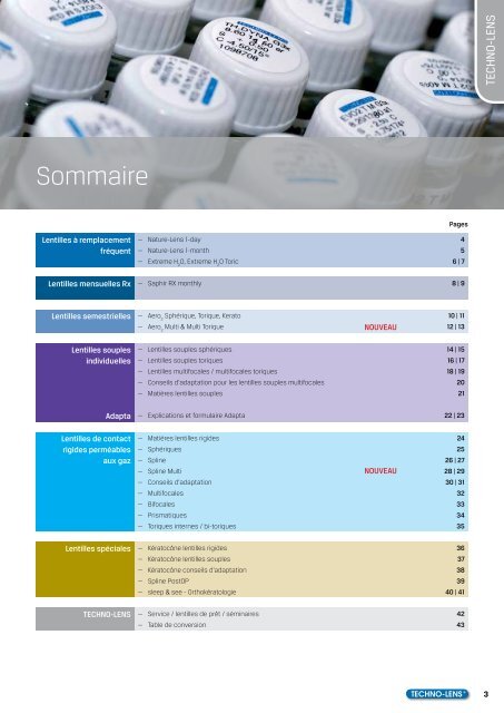 Catalogue lentilles de contact 2013-2014 - techno-lens sa