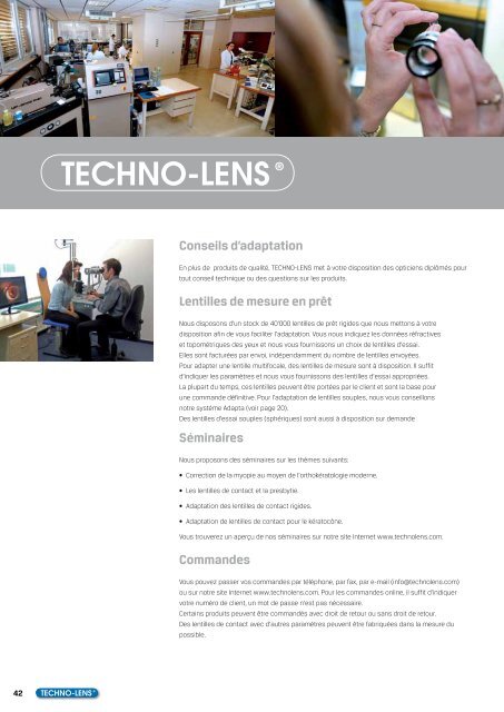 Catalogue lentilles de contact 2013-2014 - techno-lens sa