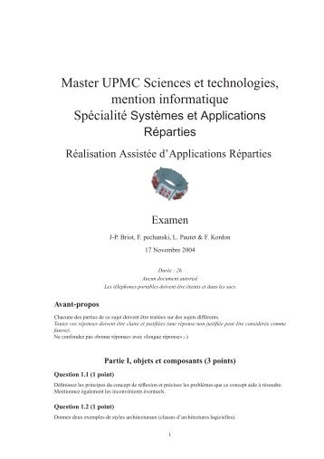 Master UPMC Sciences et technologies, mention informatique
