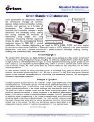 Orton Standard Dilatometers - Directories