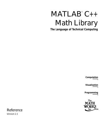 MATLAB C++ Math Library Reference