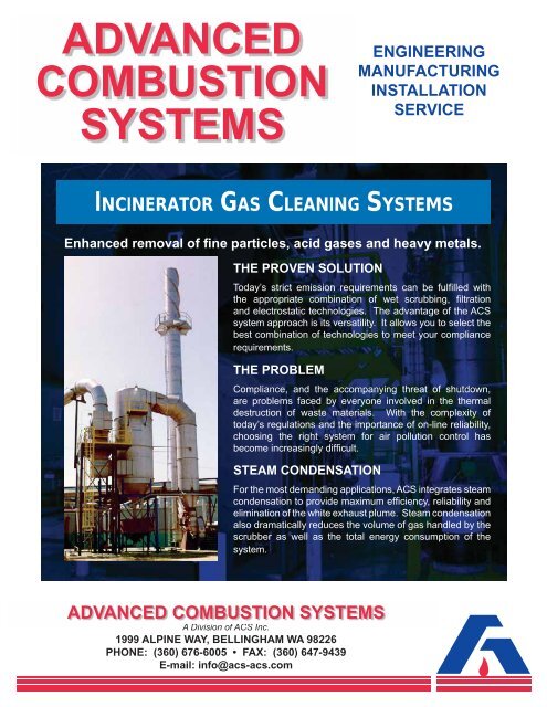 ADVANCED COMBUSTION SYSTEMS - ACS, Inc