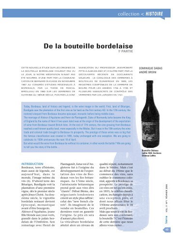 De la bouteille bordelaise - 1ère partie - Verre online
