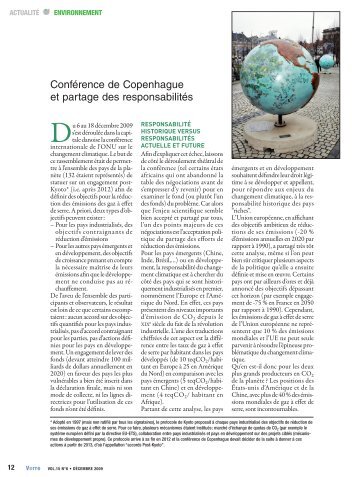 Conférence de Copenhague et partage des ... - Verre online