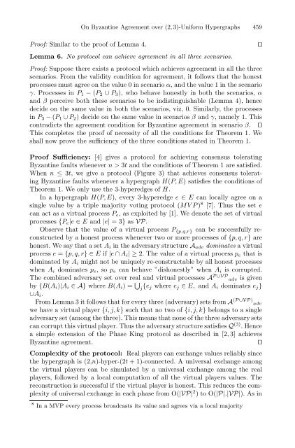 On Byzantine Agreement over (2,3)-Uniform ... - Cornell University