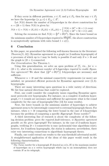 On Byzantine Agreement over (2,3)-Uniform ... - Cornell University