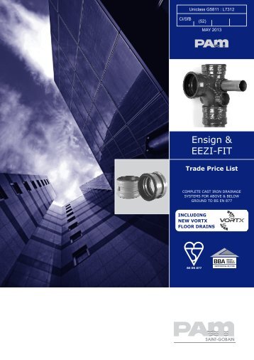Ensign Trade Price List May 2013 - Saint-Gobain PAM UK