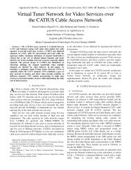 Virtual Tuner Network for Video Services over the CATIUS ... - TeNeT