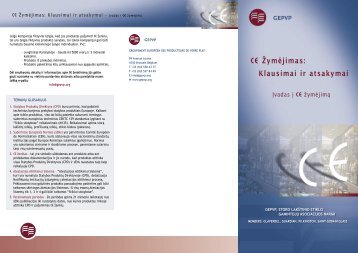 GEPVP CE QA Leaflet LT.indd - Glass for Europe