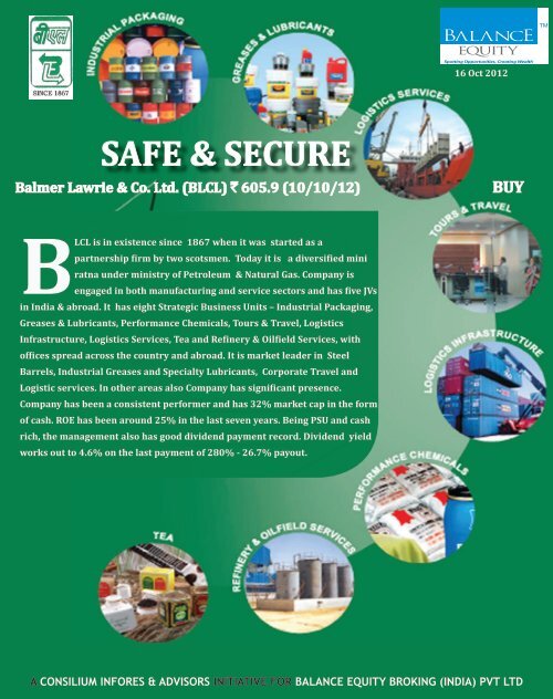 Balmer Lawrie And Co Ltd 