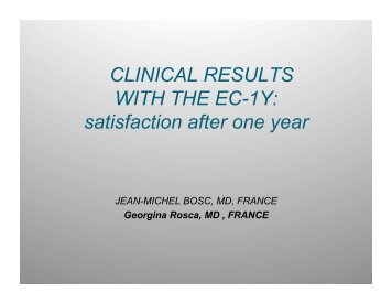 CLINICAL RESULTS WITH THE EC-1Y ... - Aaren Scientific