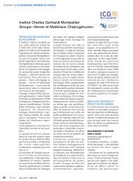 Institut Charles Gerhardt Montpellier Groupe «Verres ... - Verre online