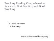 Teaching Reading Comprehension: Research, Best Practice, and ...