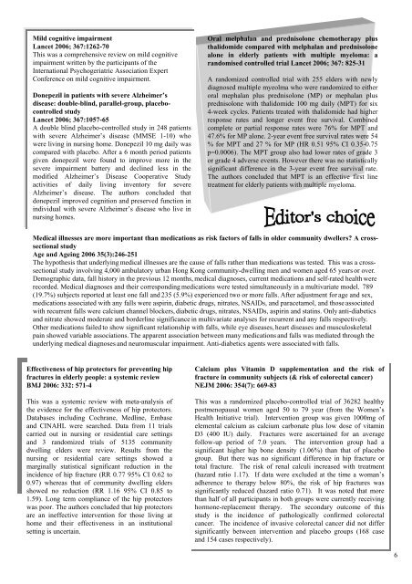 The Hong Kong Geriatrics Society Newsletter May 2006