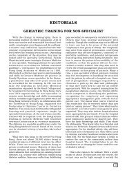 Geriatric Training for Non-specialist - The Hong Kong Geriatrics ...