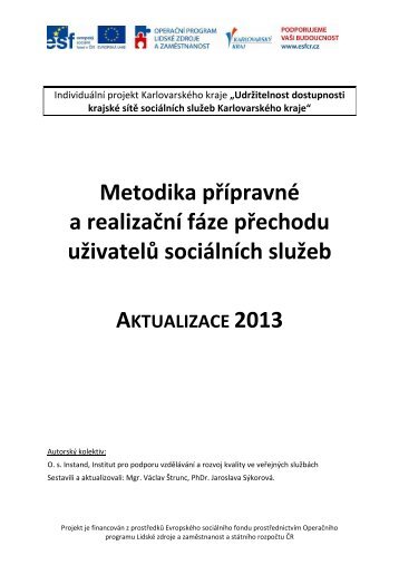 Metodika pÅÃ­pravnÃ© a realizaÄnÃ­ fÃ¡ze pÅechodu - Instand