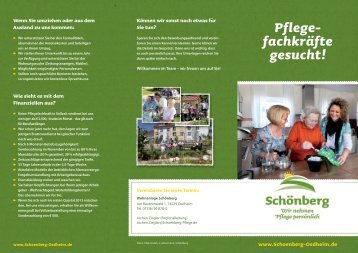 Um den FLYER in GroÃformat zu betrachten ... - SchÃ¶nberg Pflege