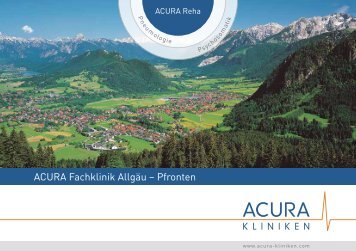 ACURA Fachklinik AllgÃ¤u â Pfronten - ACURA SIGEL Klinik