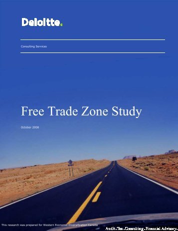 Free Trade Zone Study - Diversification de l'Ã©conomie de l'Ouest ...