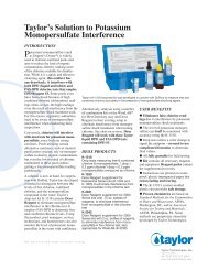 Potassium Monopersulfate Interference - Taylor Technologies