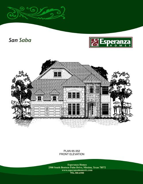 San Saba Floor Plan - Esperanza Homes
