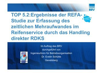 TOP 5.2:Ergebnisse der REFA- Studie zur ... - Top Service Team