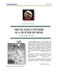 THE PLASMA UNIVERSE IS A MATTER OF MIND