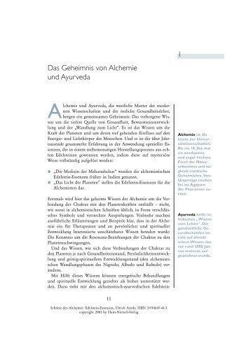 Das Geheimnis von Alchemie und Ayurveda 1 - alchemie.de