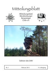 Ausgabe 2013 - Mecklenburger Bergsteigerclub Schwerin eV