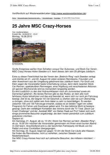 25 Jahre MSC Crazy-Horses