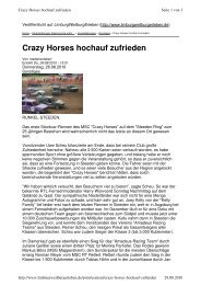 Crazy Horses hochauf zufrieden - MSC-Crazy-Horses