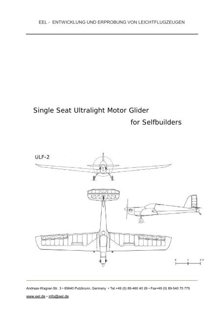 Single Seat Ultralight Motor Glider for Selfbuilders - EEL