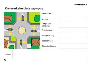 Kreisverkehrsplatz doppelspurig - Dinifahrschuel.ch