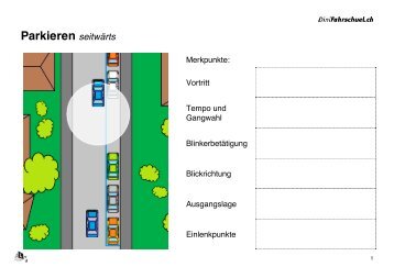 Parkieren seitwärts - Dinifahrschuel.ch