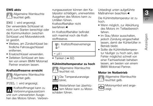 Bedienungsanleitung K 1200 R Sport - BMW-K-Forum.de