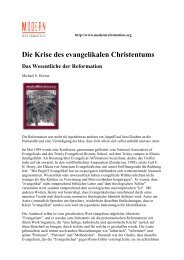 Die Krise des evangelikalen Christentums (Michael S ... - pewid.ch