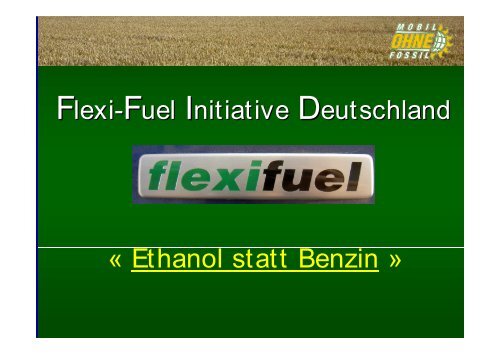 2 - Ethanol statt Benzin