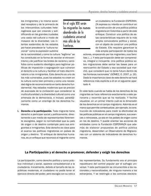 migraciÃ³n y derechos humanos - Observatorio de Migraciones