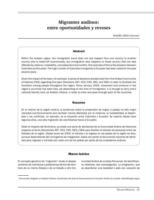 migraciÃ³n y derechos humanos - Observatorio de Migraciones