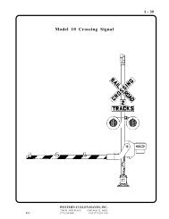 Model 10 Crossing Signal - Western-Cullen-Hayes Inc.