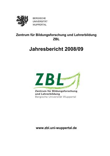 Jahresbericht 2008/09 als Download (PDF) - IfB - Bergische ...