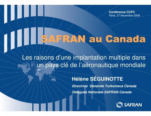 SAFRAN au Canada