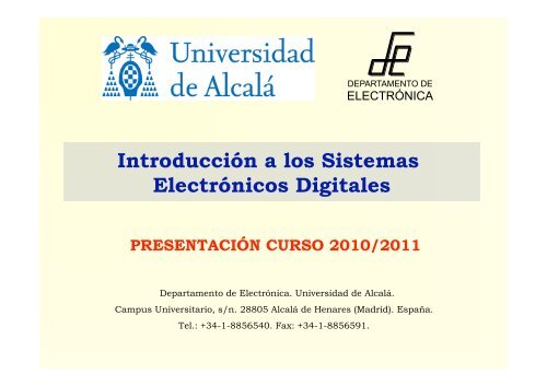 IntroducciÃ³n a los Sistemas ElectrÃ³nicos Digitales - Departamento ...